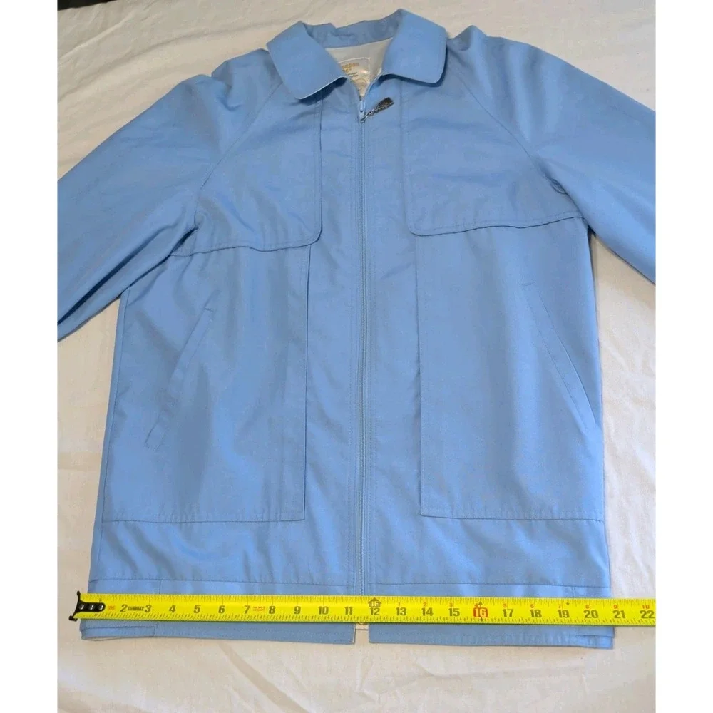 LONDON FOG MEN'S OUTDOORS ZIPPERED BLUE JACKET 40R